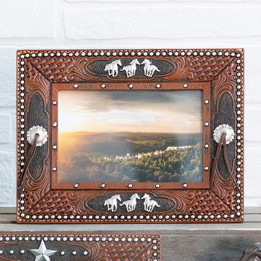 Horses & Conchos Photo Frame