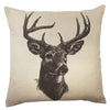 Black on Cream Deer Accent Pillow - OUT OF STOCK UNTIL 08/12/2026