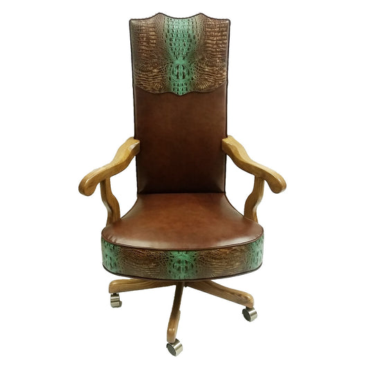 Turquoise River Leather Office Chair - Tall