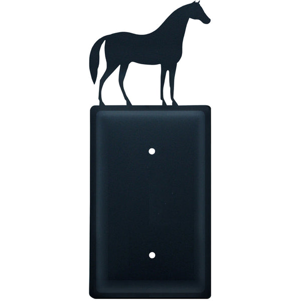 Wrought Iron Horse Single Electrical Cover