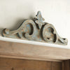 Weathered Scrolls Wood Topper - Turquoise