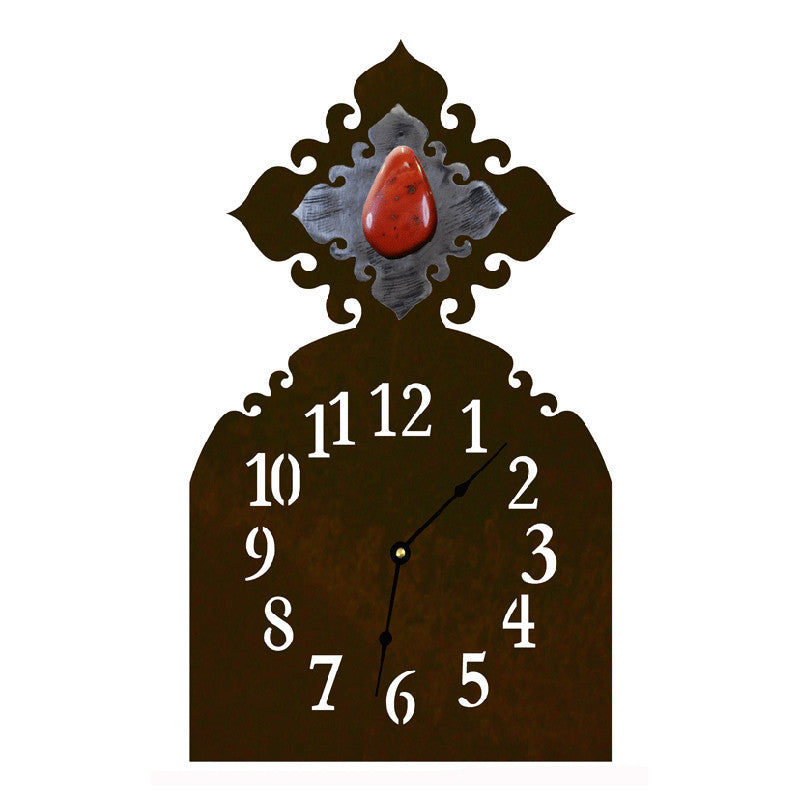 Red Jasper Table Clock
