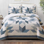 Patchwork Starburst Quilt Set - Full/Queen