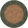 Tooled Turquoise Rug - 8 Ft. Round