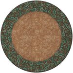 Tooled Turquoise Rug - 8 Ft. Round