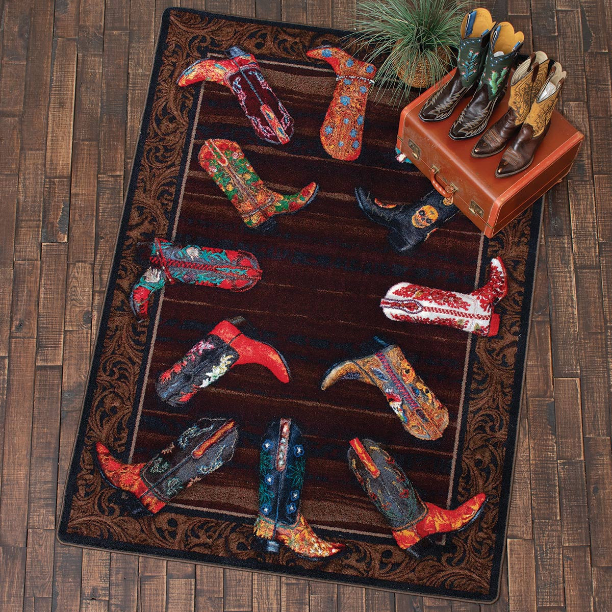 Fiesta Boots Rug - 5 x 8