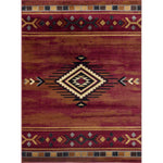 Gold Rush Diamond Red Rug - 8 x 10