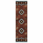 Whiskey River Rust Rug - 2 x 8