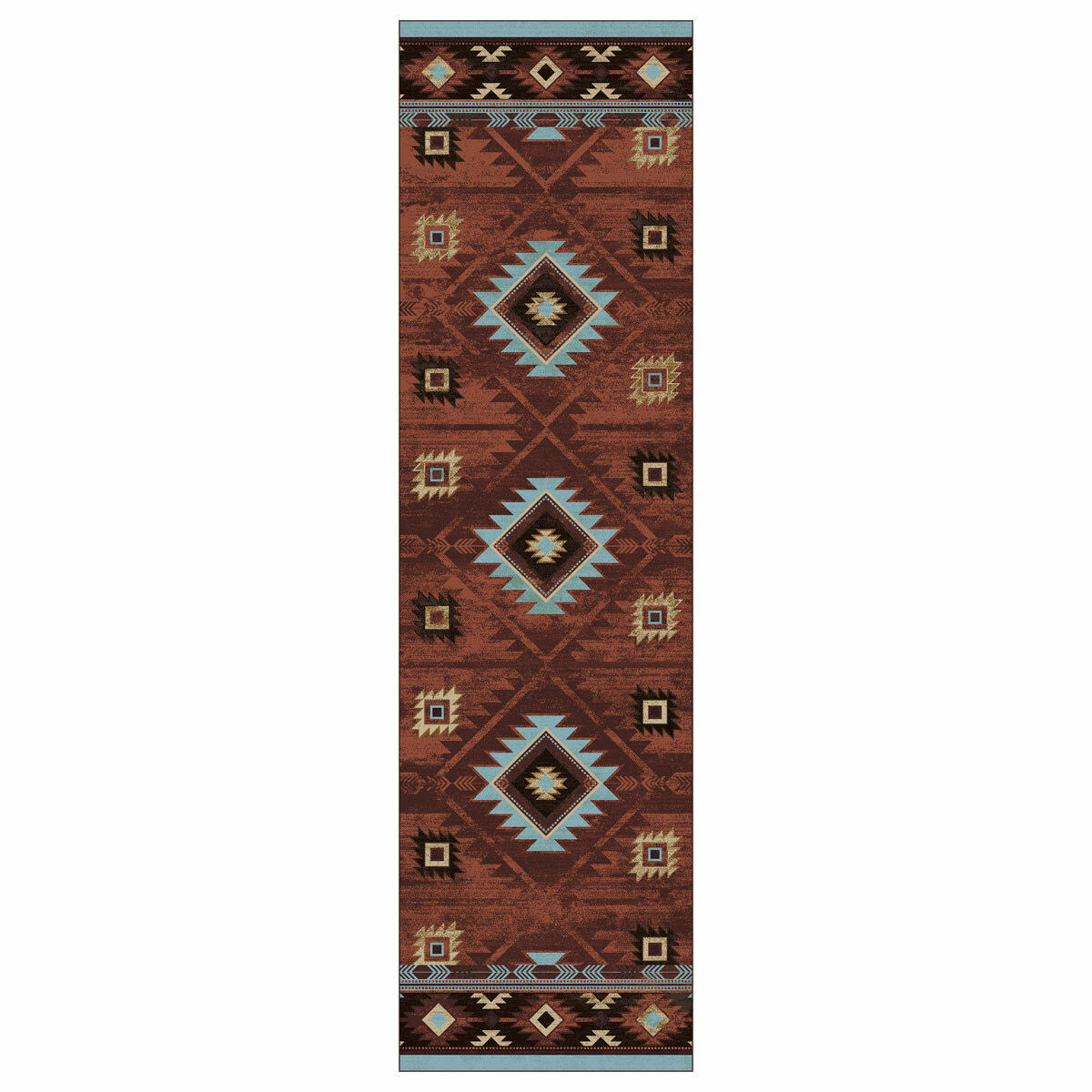 Whiskey River Rust Rug - 2 x 8