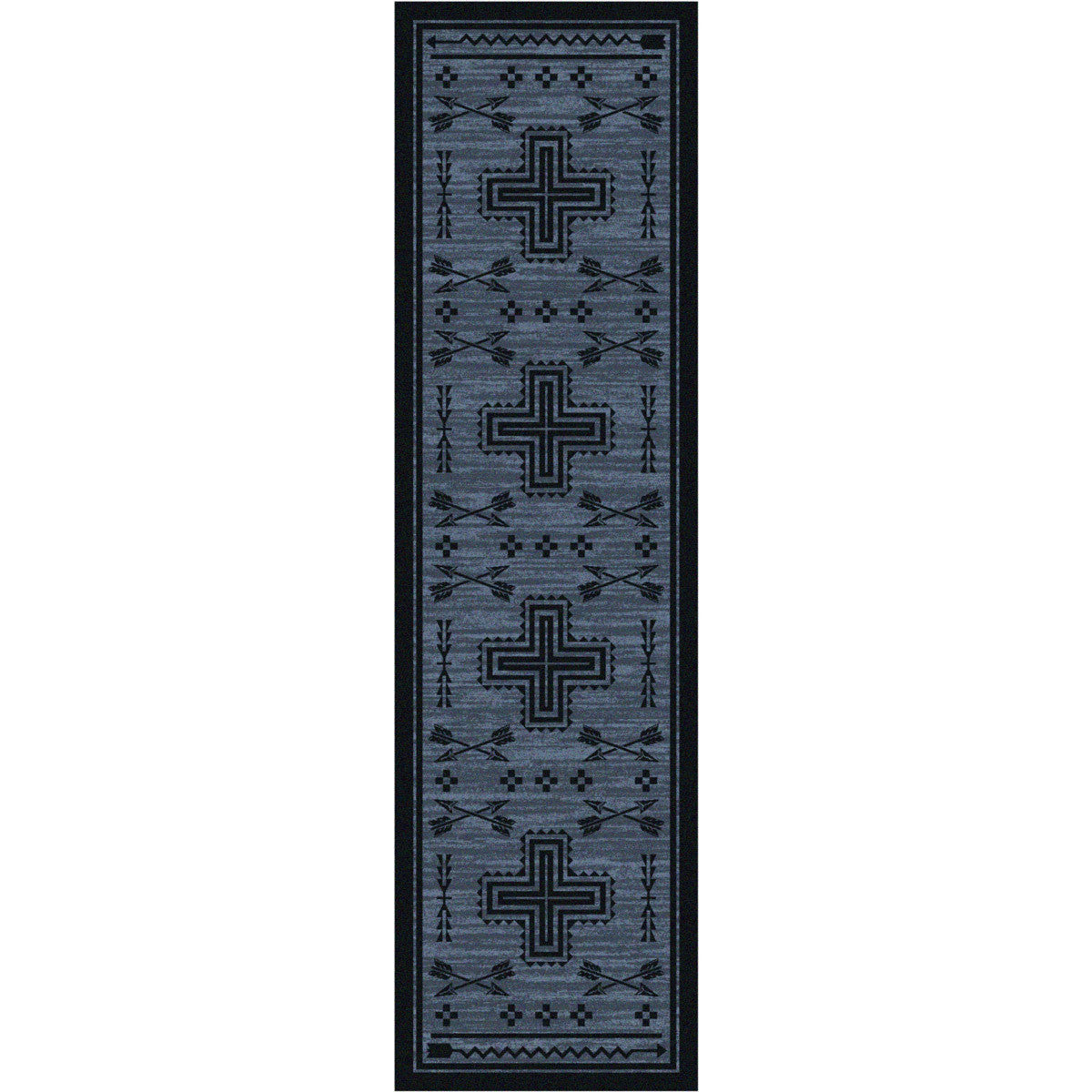 Crossed Arrows Flint Rug - 2 x 8