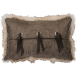 Cadillac Ranch Faux Fur & Conchos Pillow