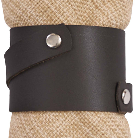Leather Luxe Napkin Rings - Set of 4