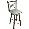 Coronado Swivel Barstool - Plain with Tacks Turquoise