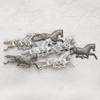 Frosted Metal Horses Wall Art