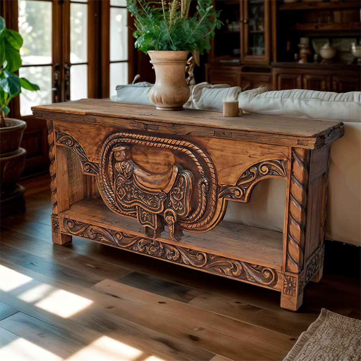 Sundance Saddle Console Table - Natural
