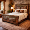 Stockade Solid Wood & Cowhide Bed - King
