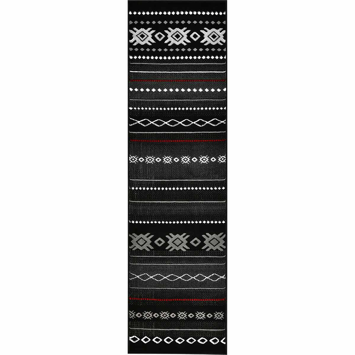 Mexicali Black Rug - 2 x 7