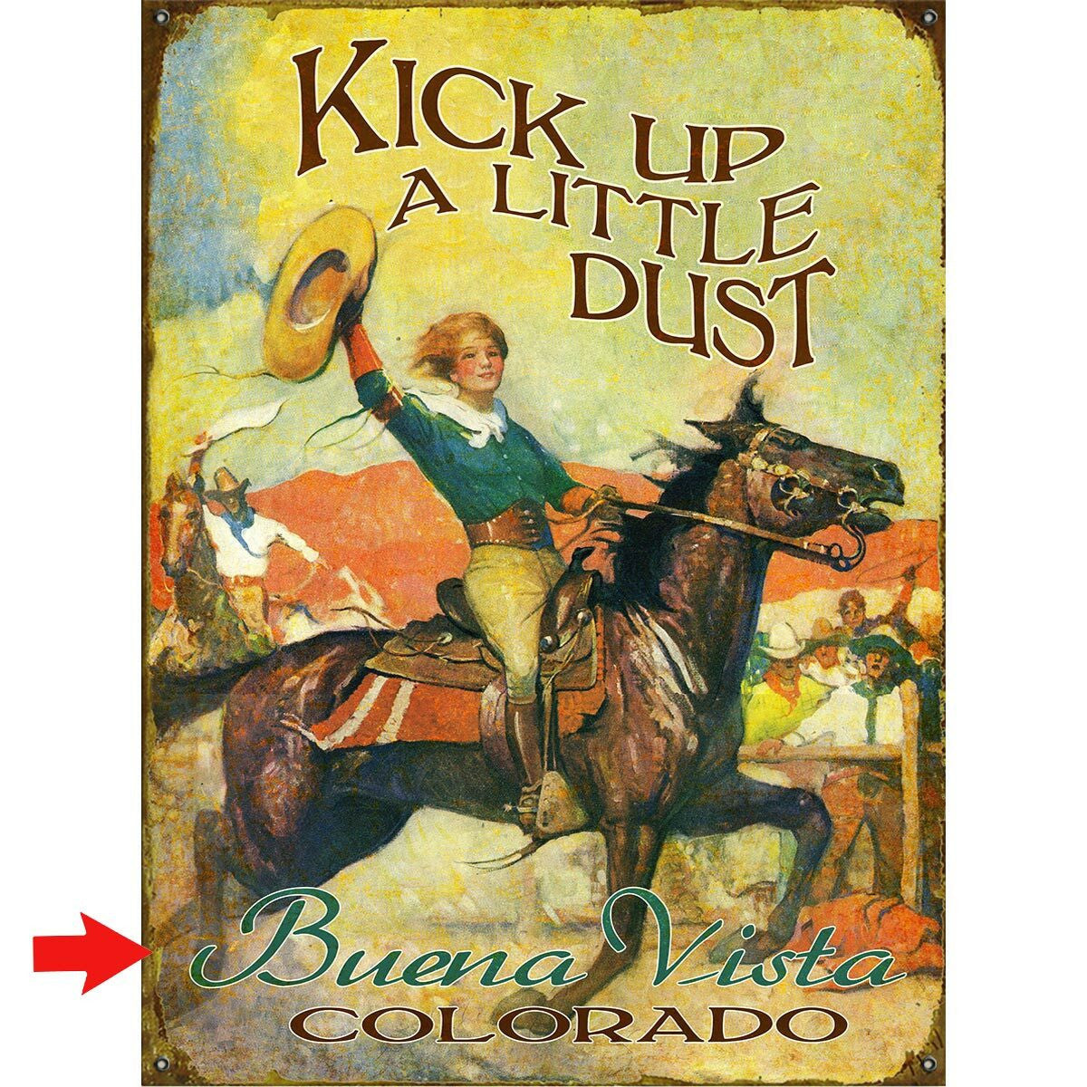 Kick Up a Little Dust Personalized Sign - 23 x 31