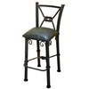 Coronado Iron Counter Stool with Back - Colonial Sage - Set of 3