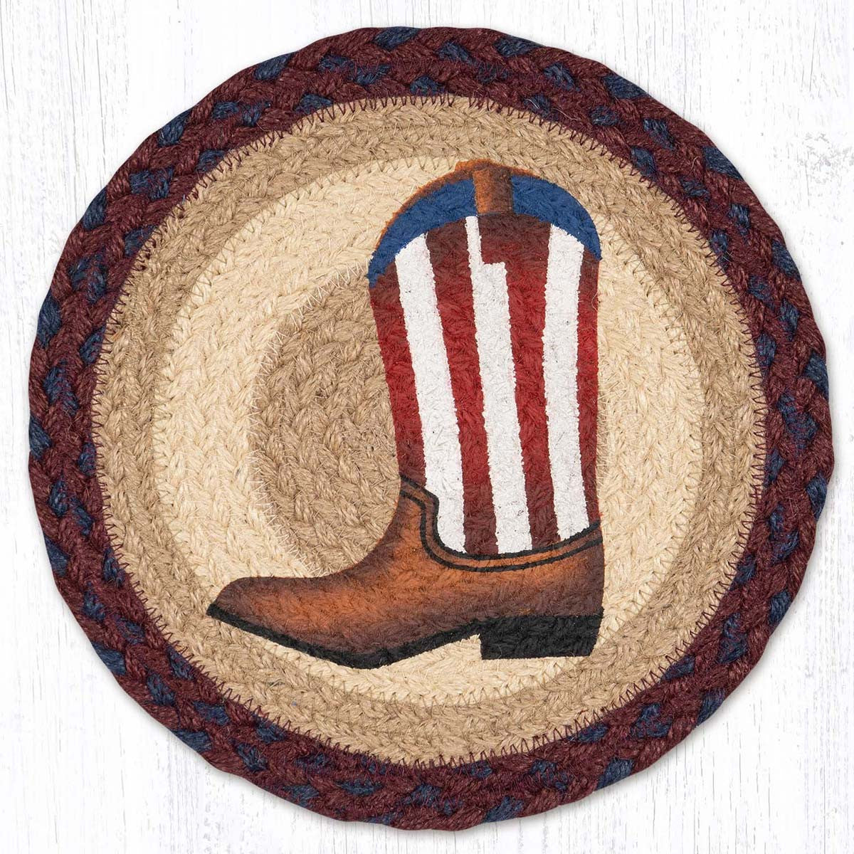 Patriotic Boot Trivets - Set of 3