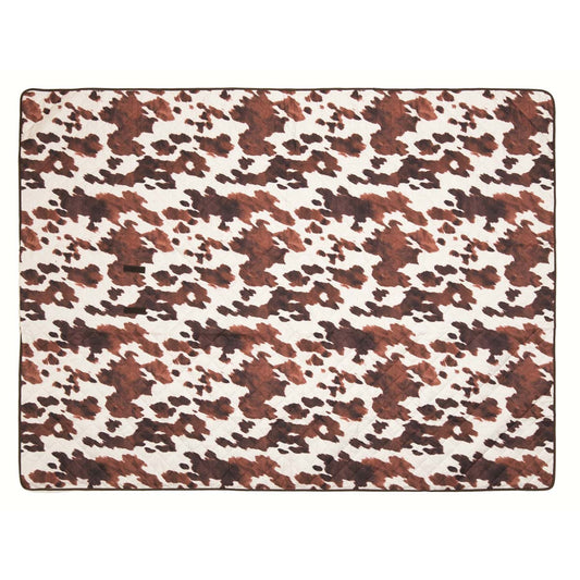 Brown Cowhide Picnic Blanket