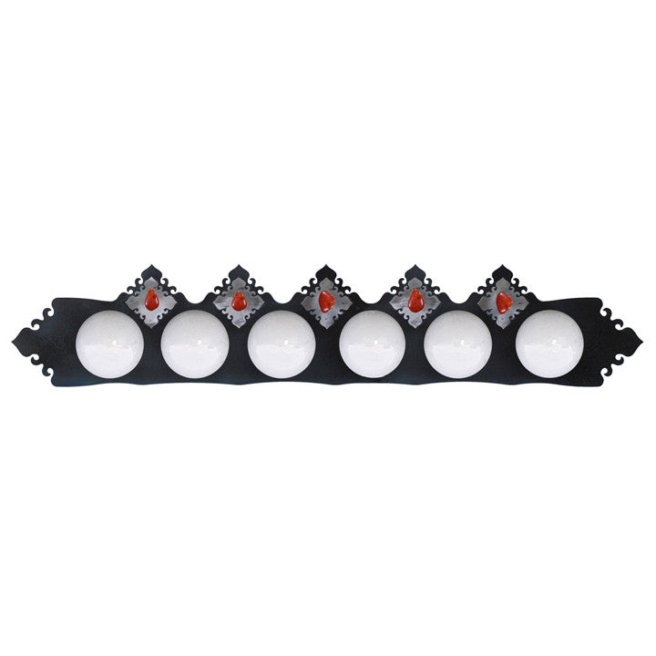 Red Jasper Stone Vanity Light - 6 Light