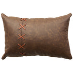 Butte Leather Pillow with Leather Back - 12 x 18
