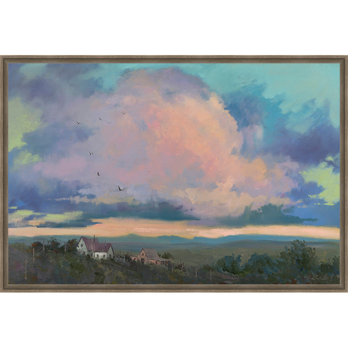 Dusk on the West Framed Canvas