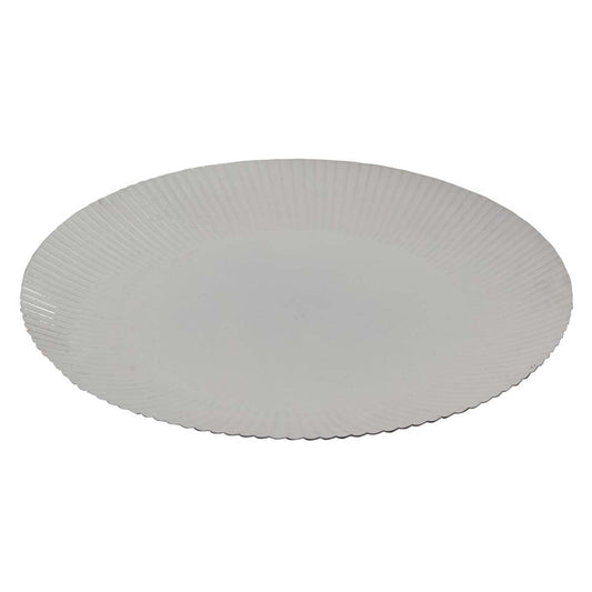 Metal Grooved Serving Platter