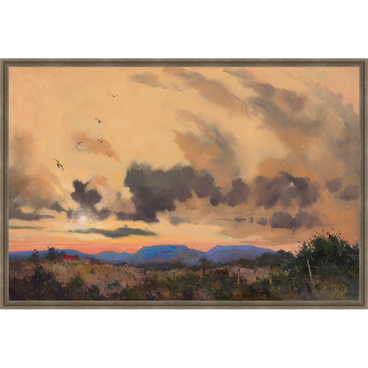 Alone in the West Framed Canvas