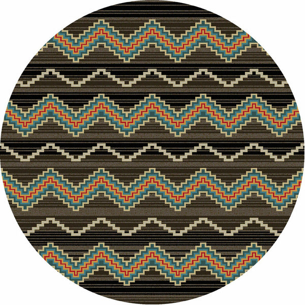 Trapper Southwestern Rug - 8 Ft. Round
