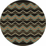 Trapper Southwestern Rug - 8 Ft. Round