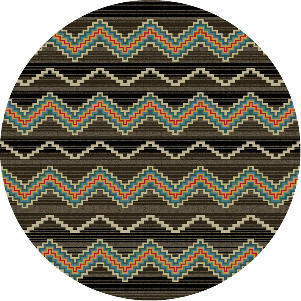 Trapper Southwestern Rug - 8 Ft. Round