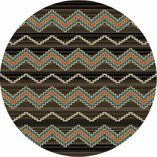 Trapper Southwestern Rug - 8 Ft. Round