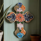 Orange Flower Cross Wall Art