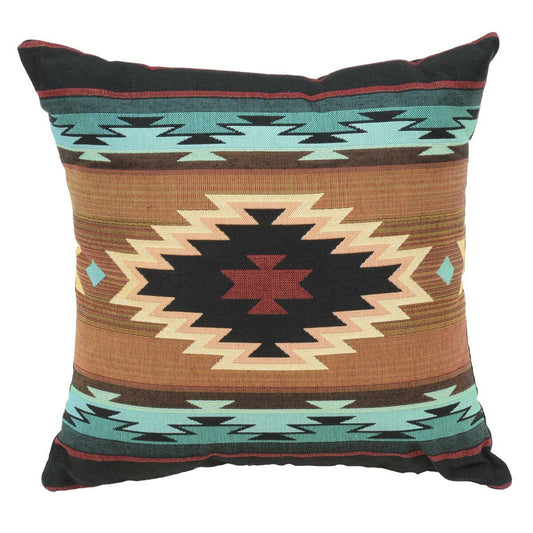 Turquoise Peaks Southwest Geometric Pillow Cover