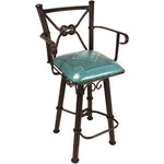 Coronado Swivel Barstool w/Arms - Diamond Teal