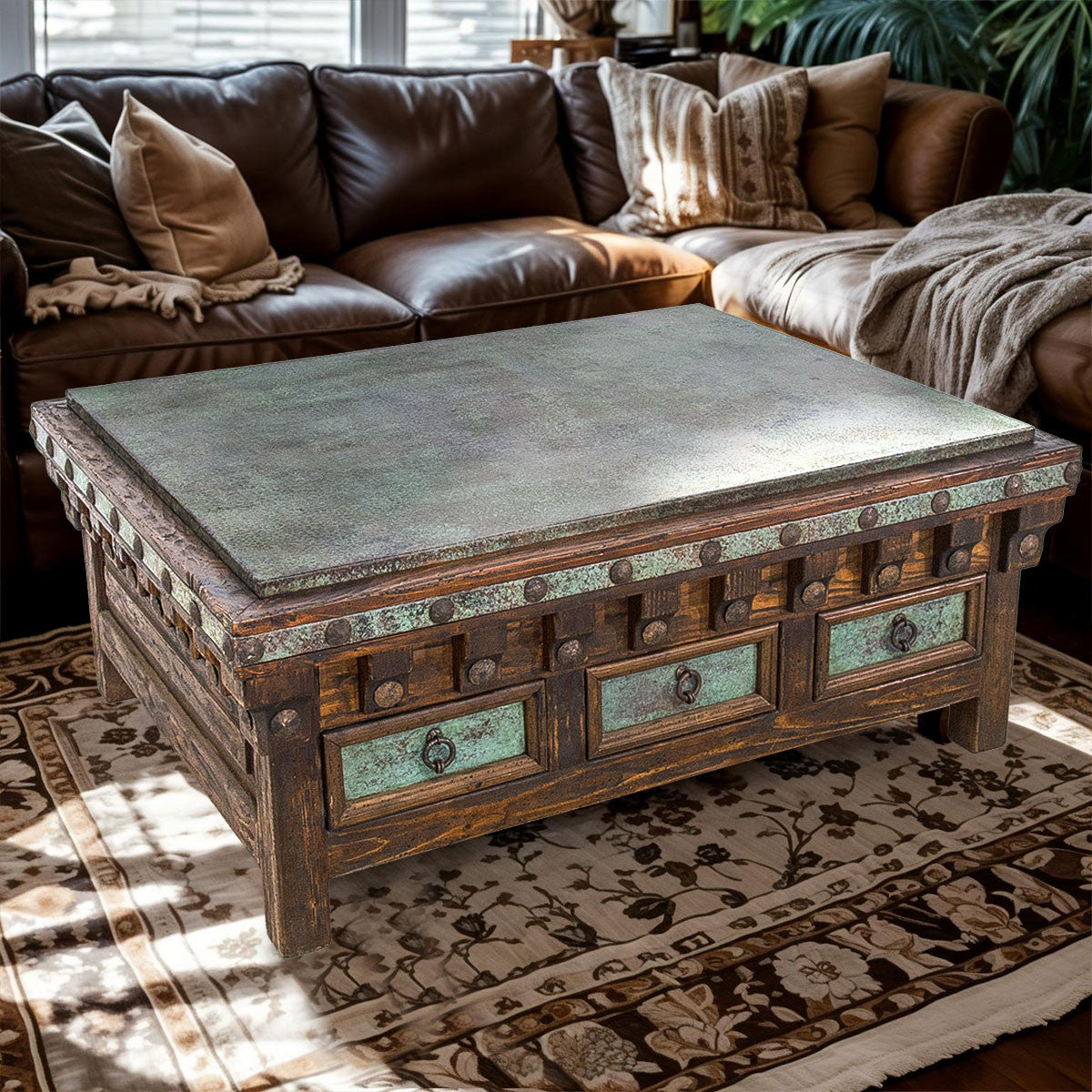 Excavator Copper Coffee Table