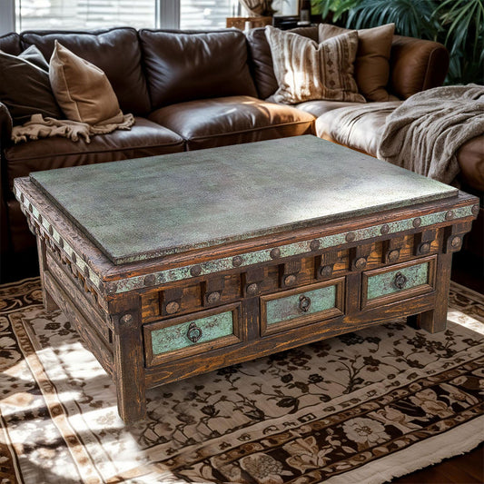 Excavator Copper Coffee Table