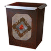 Southwest Diamond Waste Basket with Red Jasper Stone