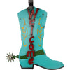 Turquoise Boot Handmade Metal Sign - Turquoise