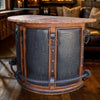 Leather & Steel Bar with Natural Stone Top