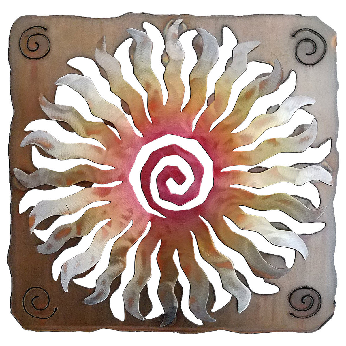 Desert Sunburst Square Cutout Wall Art