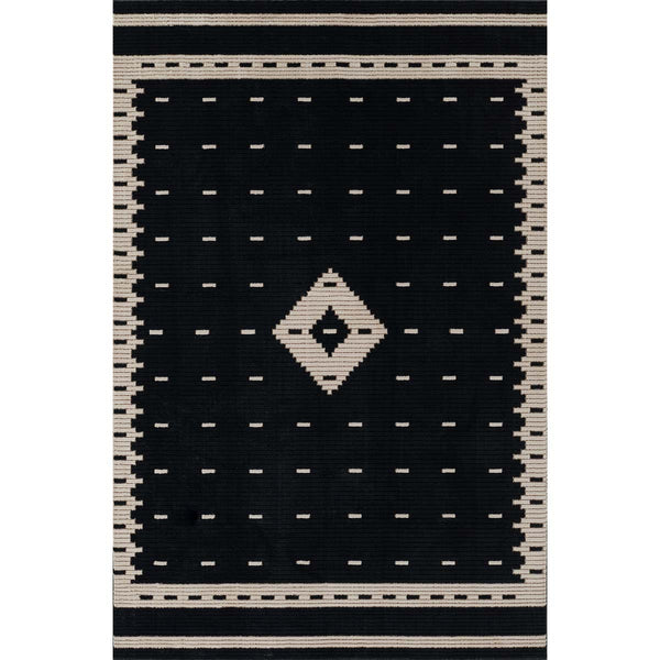 Solo Diamond Black Rug - 9 x 13