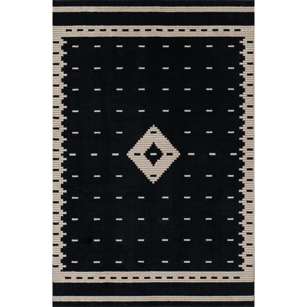 Solo Diamond Black Rug - 9 x 13
