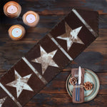 Starry Brown Cowhide Table Runner - 120 Inch