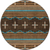 Three Chiefs Suede & Teal Rug - 8 Ft. Round