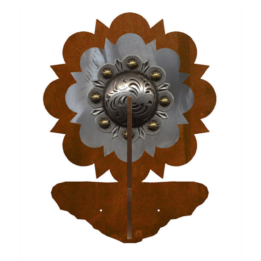 Round Old Silver Berry Concho Double Hook