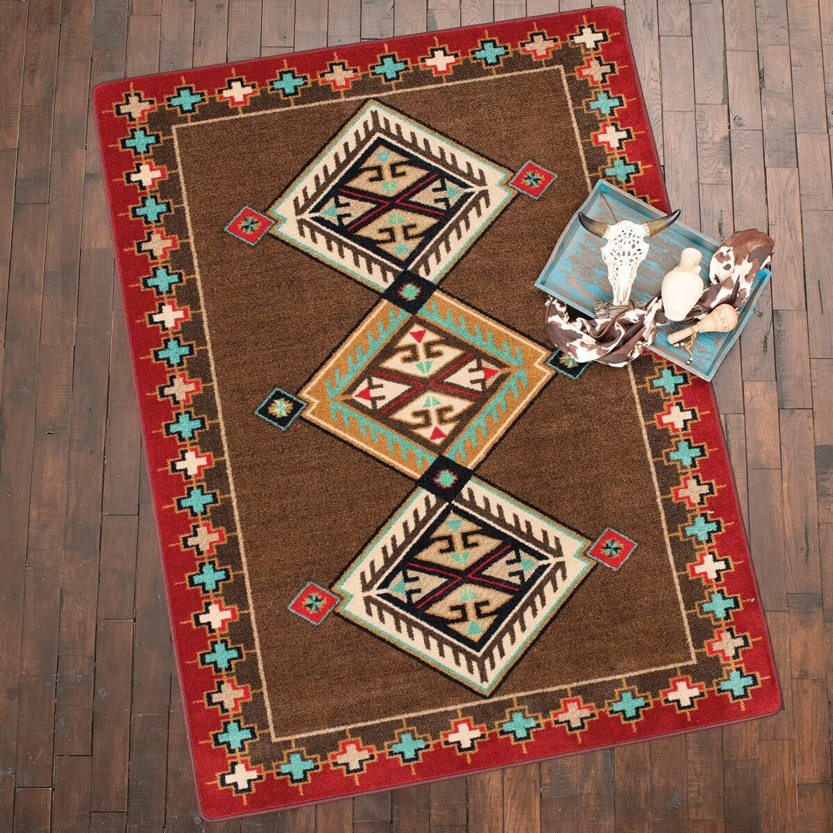Desert Diamonds Chocolate Rug - 3 x 4