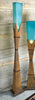 Turquoise Glass Floor Lamp - Large